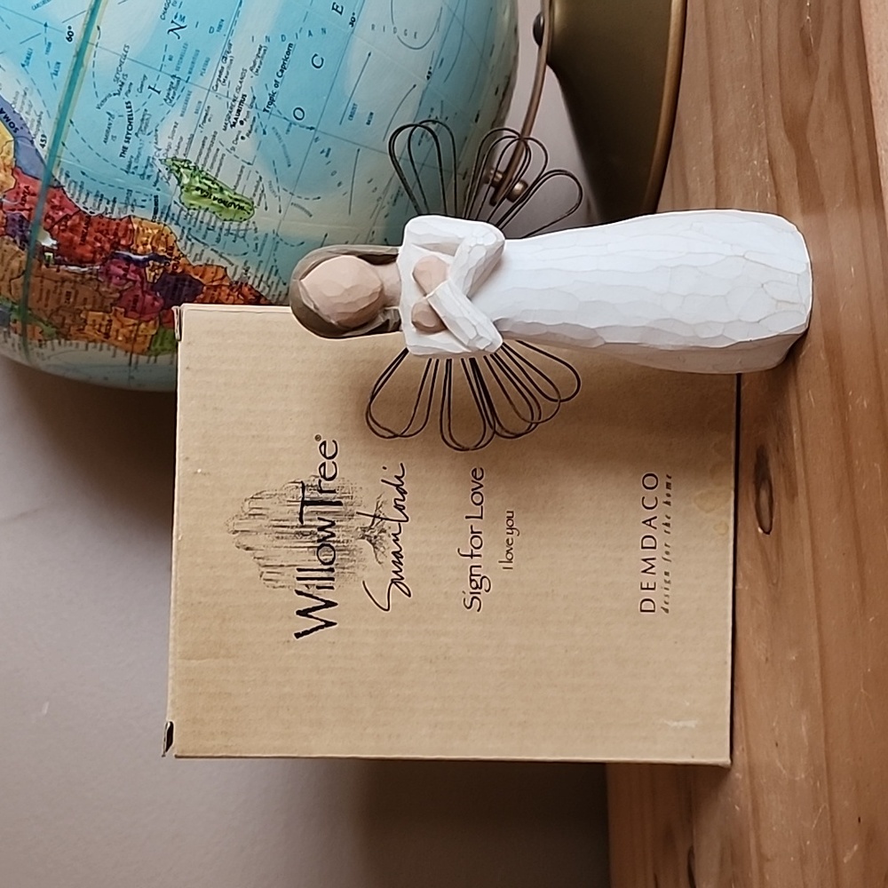 Vintage Willow Tree Angel Sign for Love